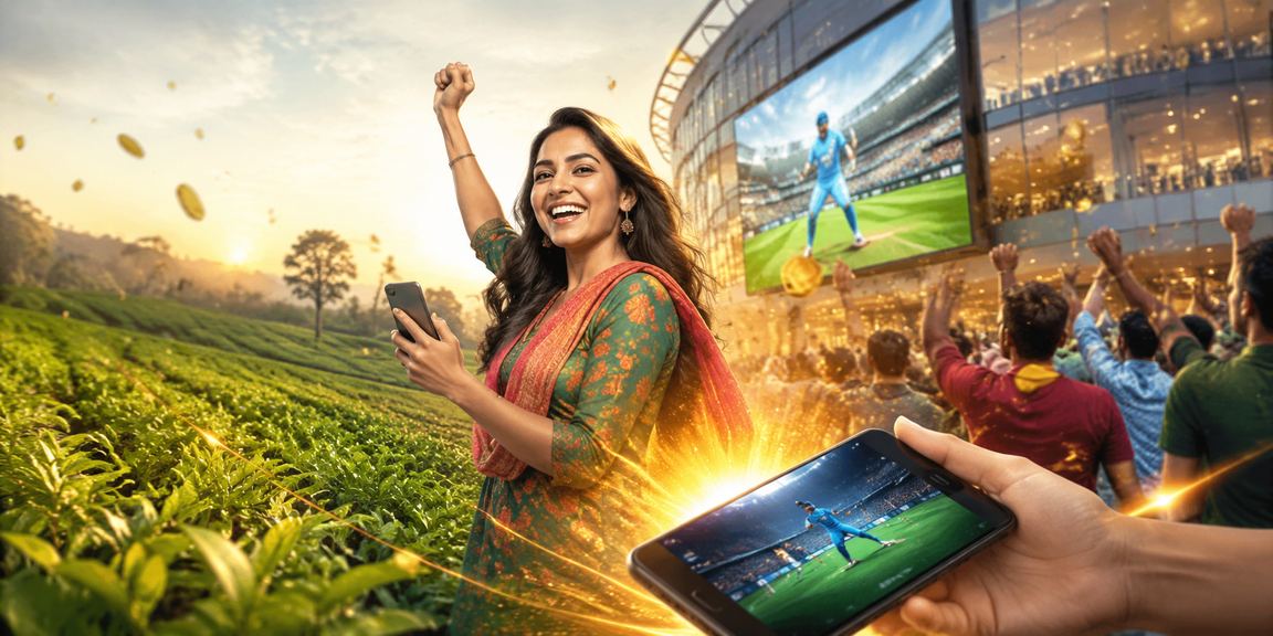 গাজীপুরের চা বাগানে ক্রিকেট বেটিং উপভোগ করছেন একজন ব্যবহারকারী